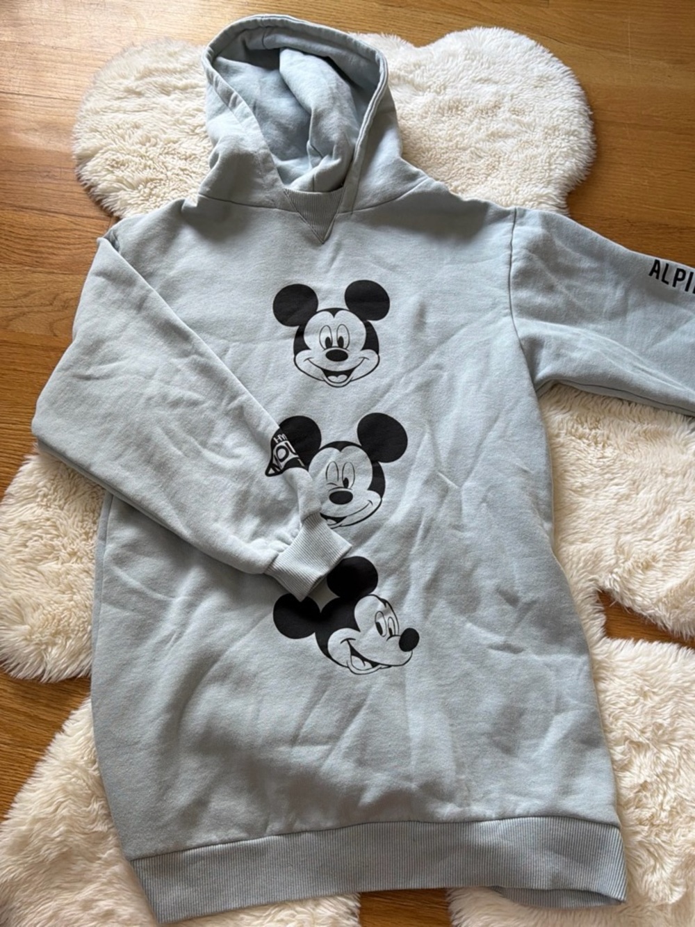 Zara Gray Mickey & Friends Hooded Sweatshirt